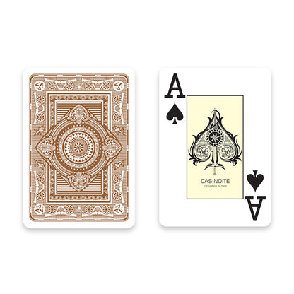 Monarch 100% Plastic Poker Playing Cards-Brown