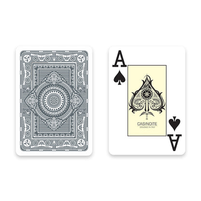 Monarch 100% Plastic Poker Playing Cards- Grey