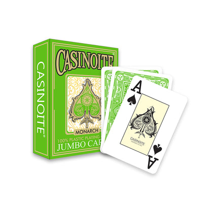 Monarch 100% Plastic Poker Playing Cards-Parrot Green
