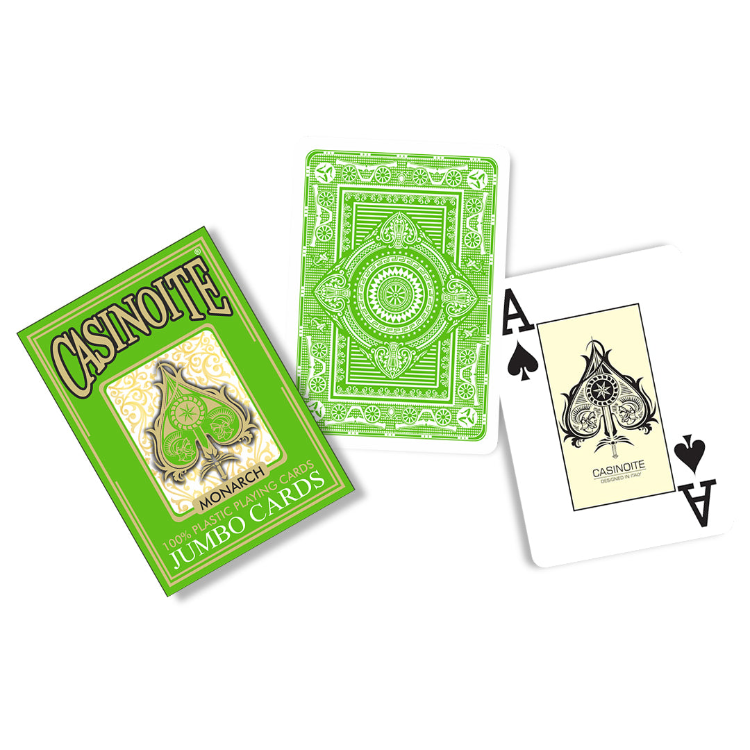 Monarch 100% Plastic Poker Playing Cards-Parrot Green