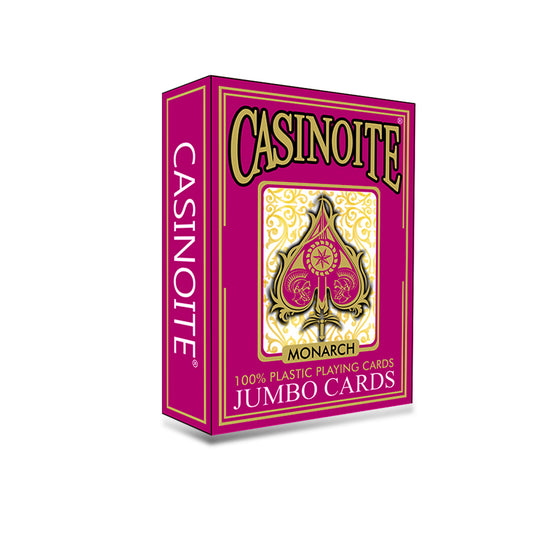 Monarch 100% Plastic Poker Playing Cards- Pink