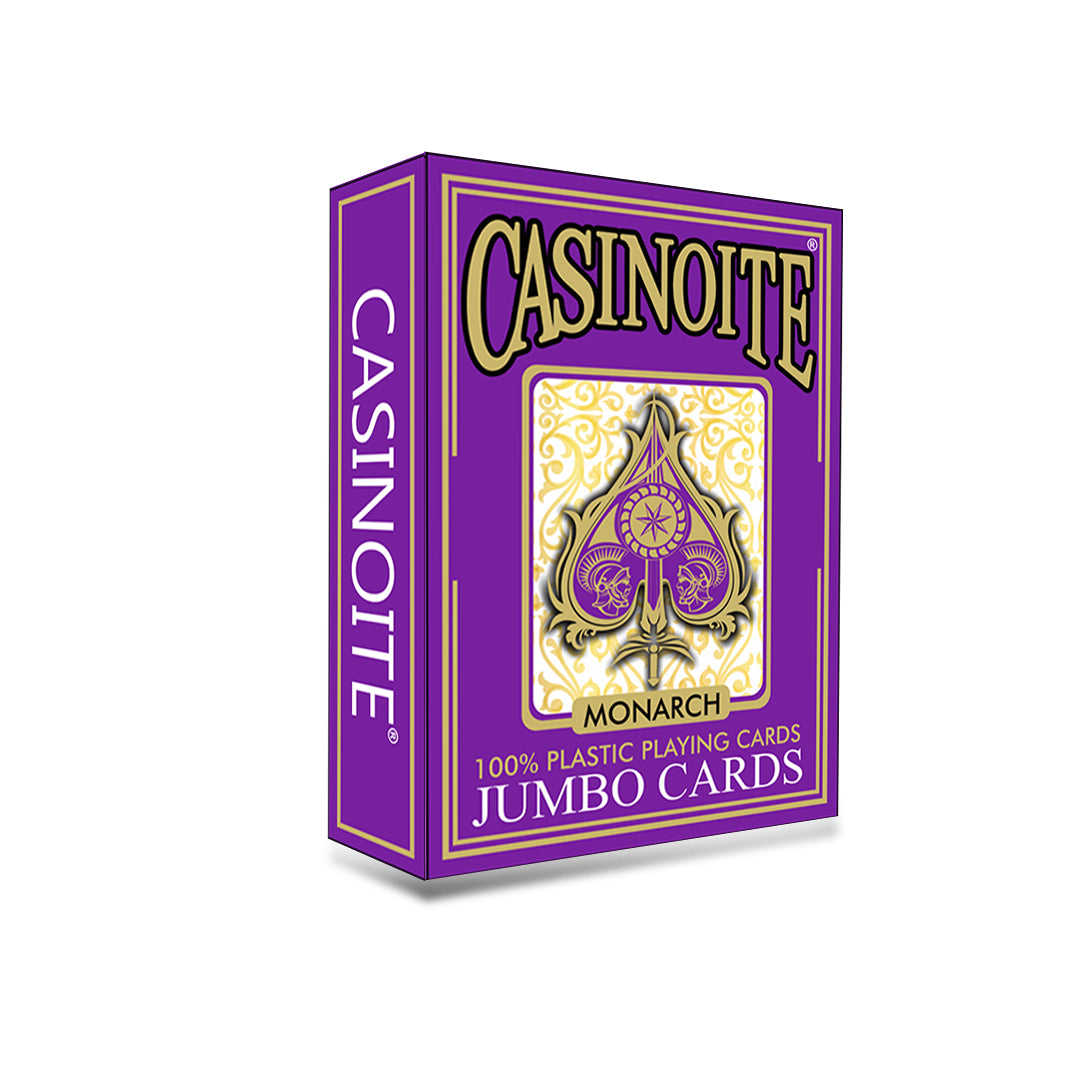 Monarch 100% Plastic Poker Playing Cards-Purple