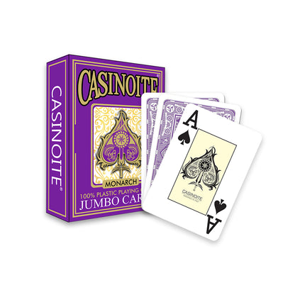 Monarch 100% Plastic Poker Playing Cards-Purple