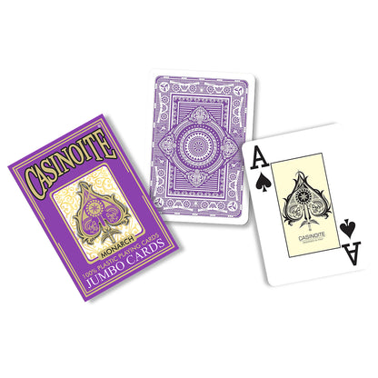 Monarch 100% Plastic Poker Playing Cards-Purple