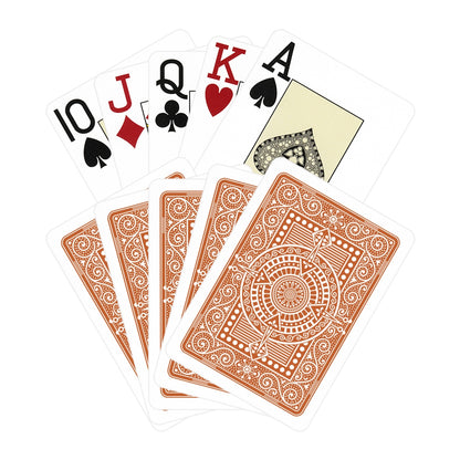 Modiano Texas Poker Jumbo Index 100% Plastic Playing Cards Brown