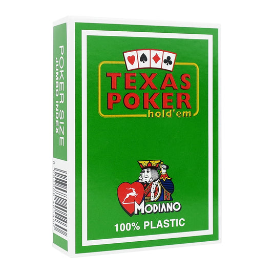Modiano Texas Poker Jumbo Index 100% Plastic Playing Cards Light Green