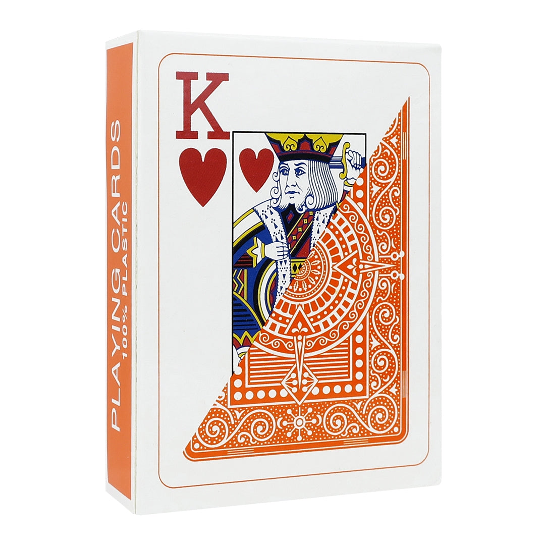 Modiano Texas Poker Jumbo Index 100% Plastic Playing Cards Orange