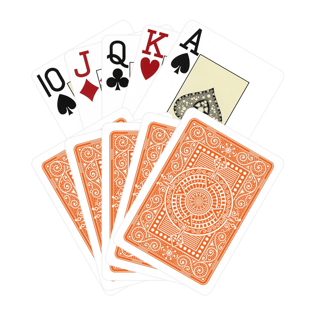 Modiano Texas Poker Jumbo Index 100% Plastic Playing Cards Orange