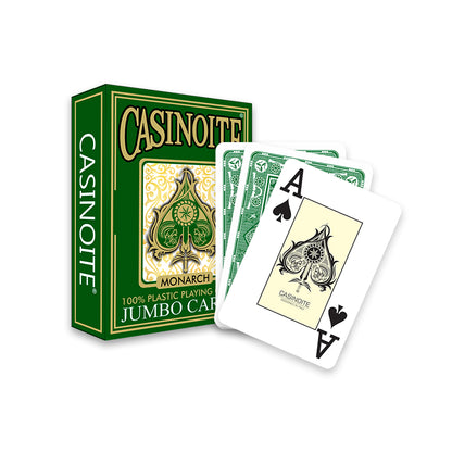 Monarch 100% Plastic Poker Playing Cards | Green