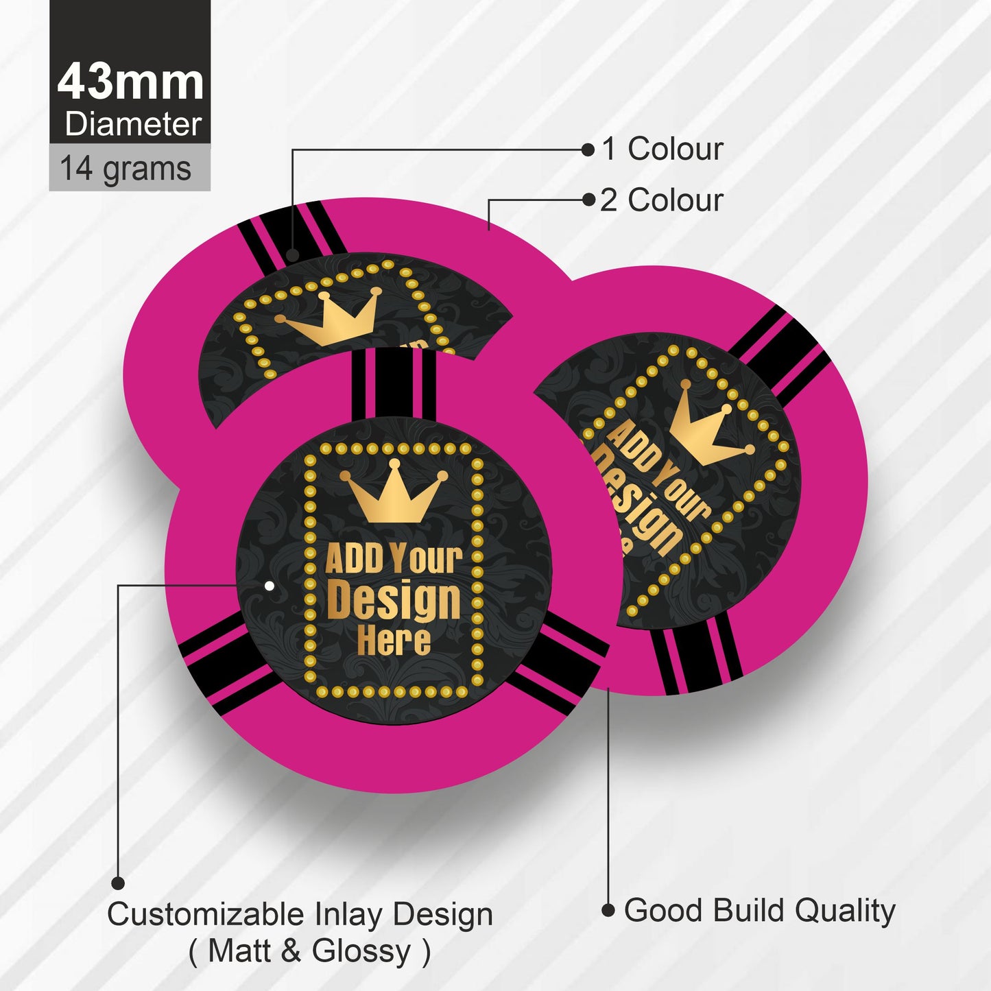 Rafale Customised Poker Chips 43 MM