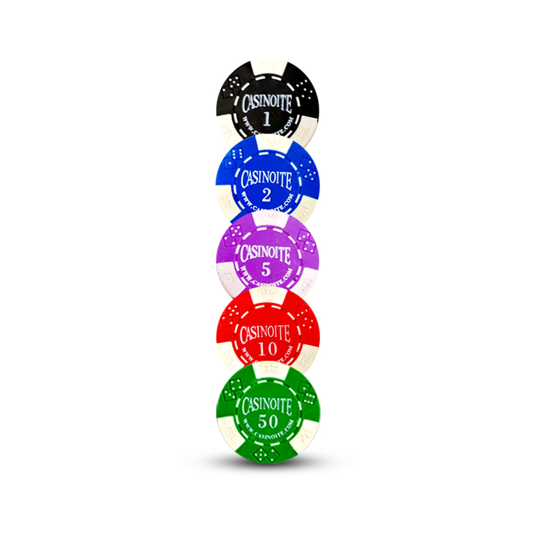 Rummy Counter Chips Casino Grade 500 Black Case