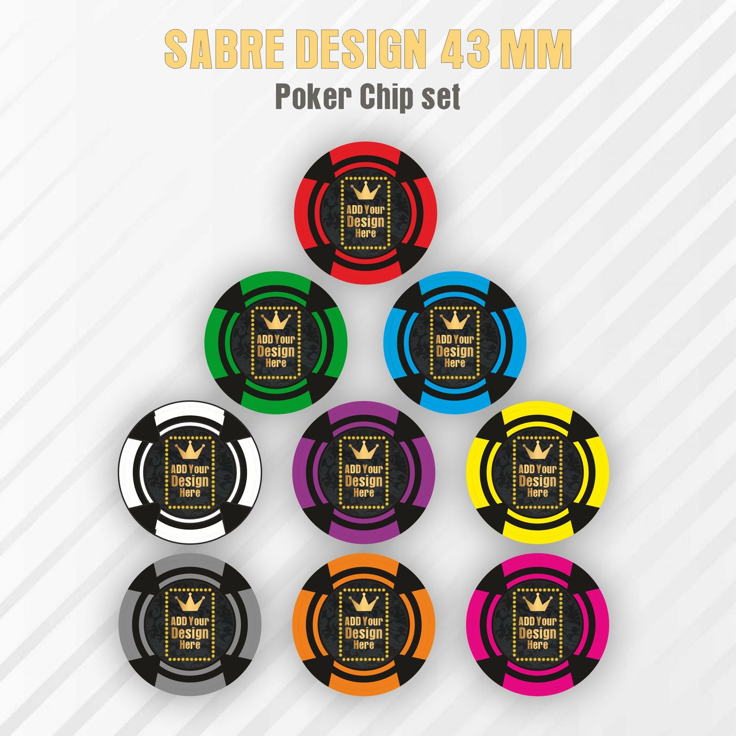 SABRE Customised Poker Chips 43MM