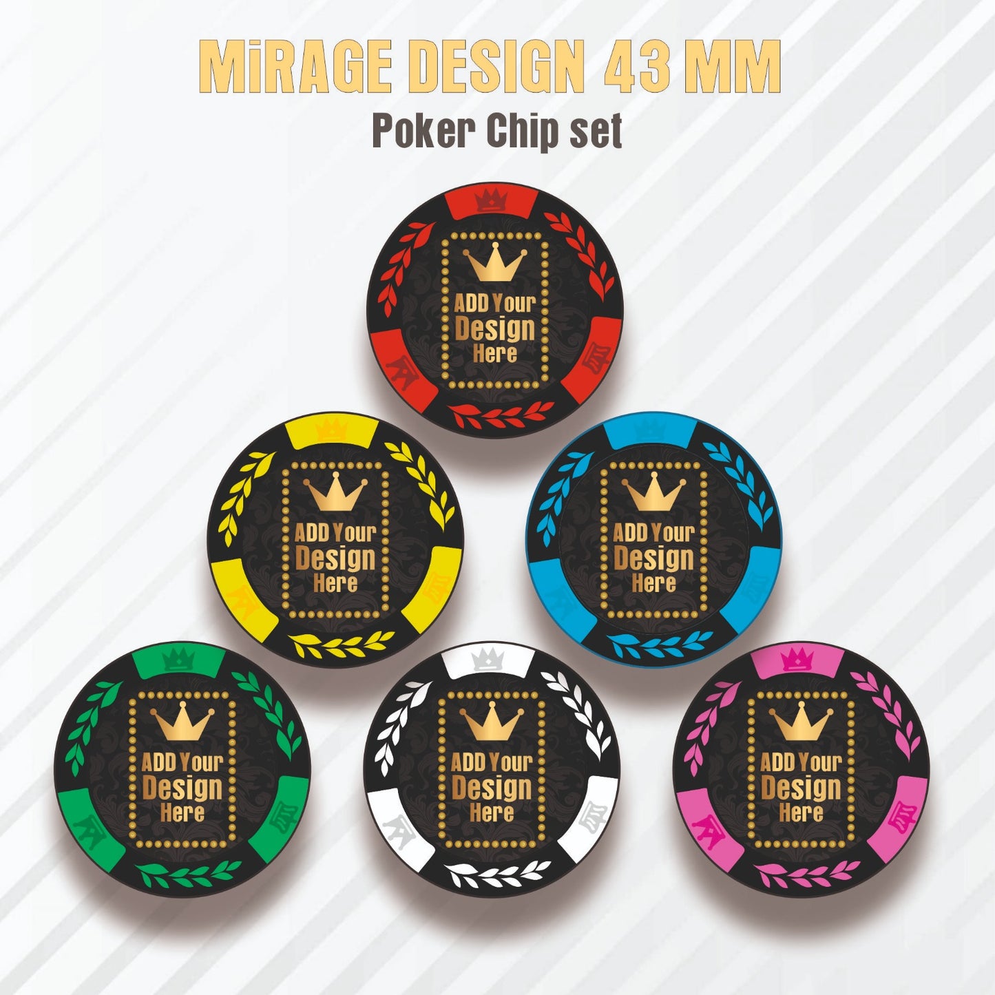 MIRAGE Customised Poker Chips  43 MM