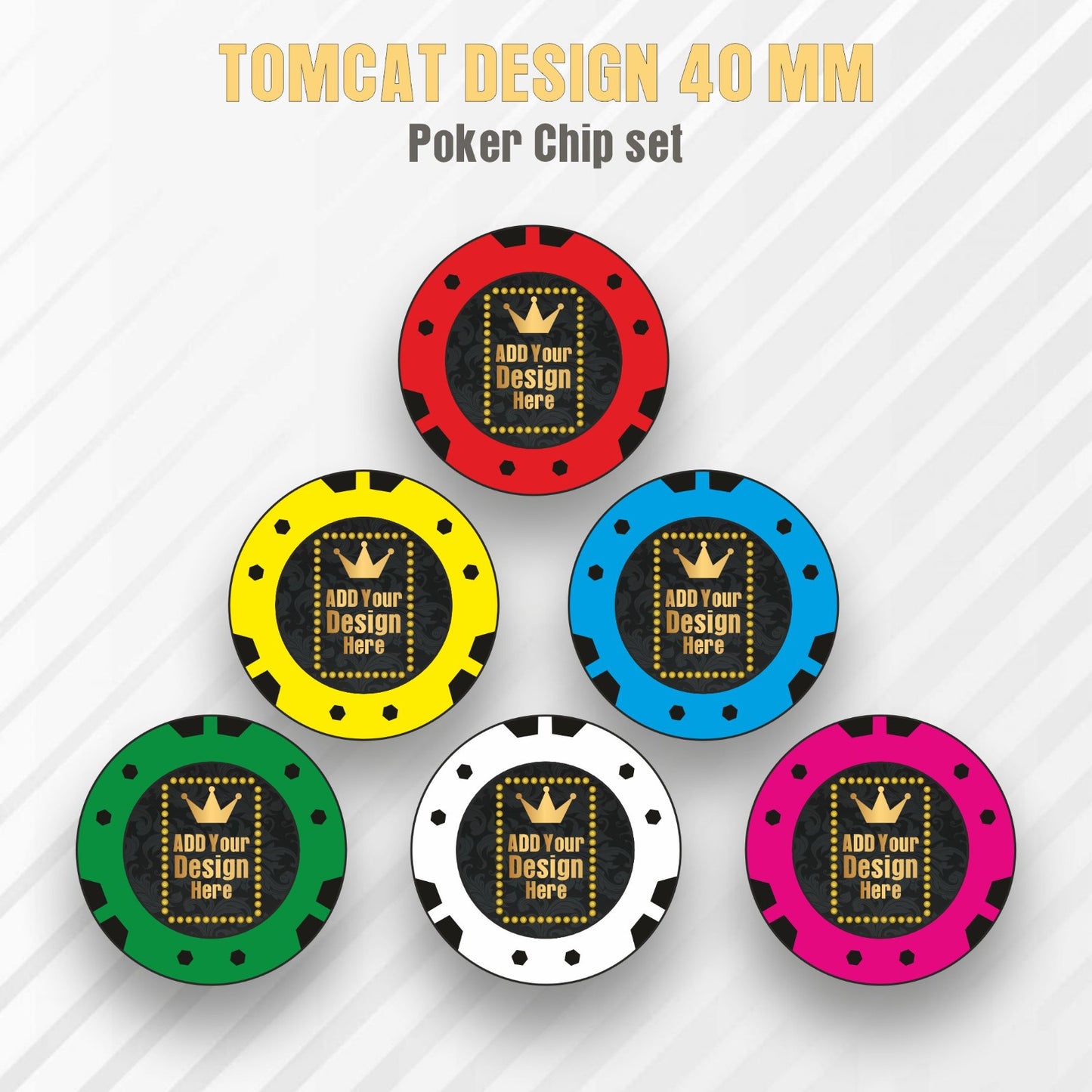 Tomcat Customised Poker Chips 40 MM