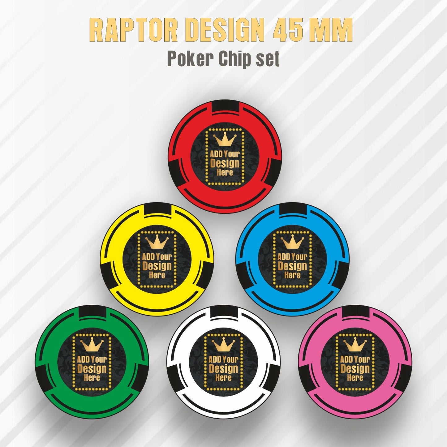 Raptor  Customised Poker Chips 45 MM