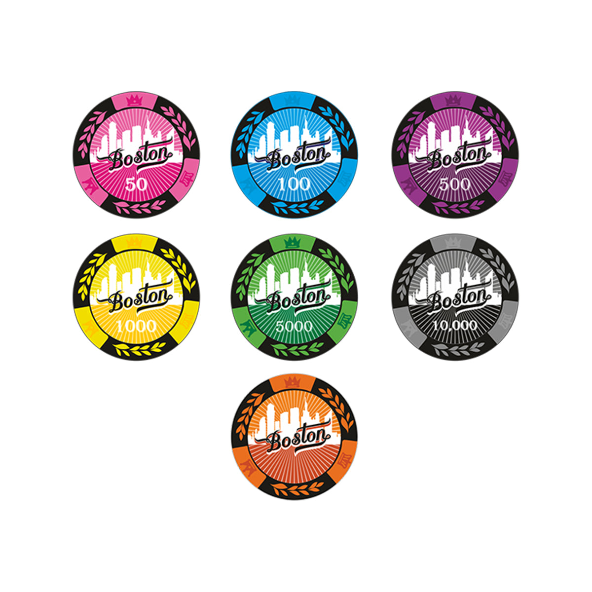 Poker Chips Set Boston 500 | Black Case