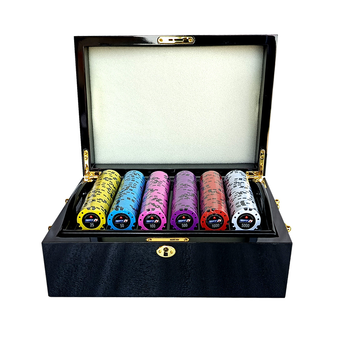 EPT 500 Poker Chips Set | Luxury Black High Gloss Case
