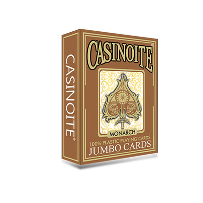 Monarch 100% Plastic Poker Playing Cards-Brown