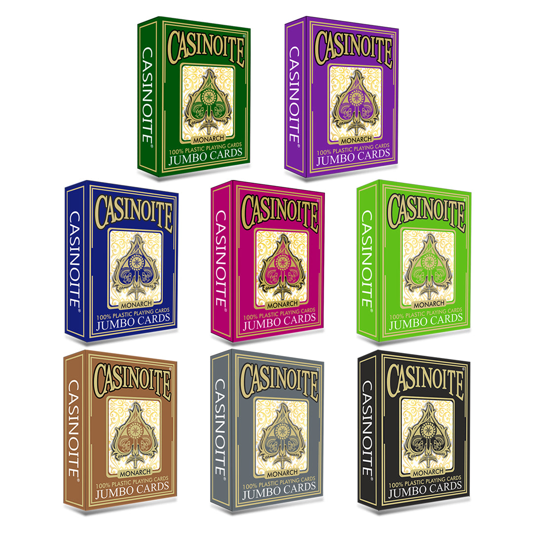 Monarch 100% Plastic Poker Playing Cards (8 Colors)