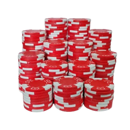 casinoite Billium Poker Chips Without Denomination 100 pcs Red