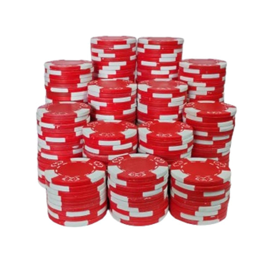 casinoite Billium Poker Chips Without Denomination 100 pcs Red