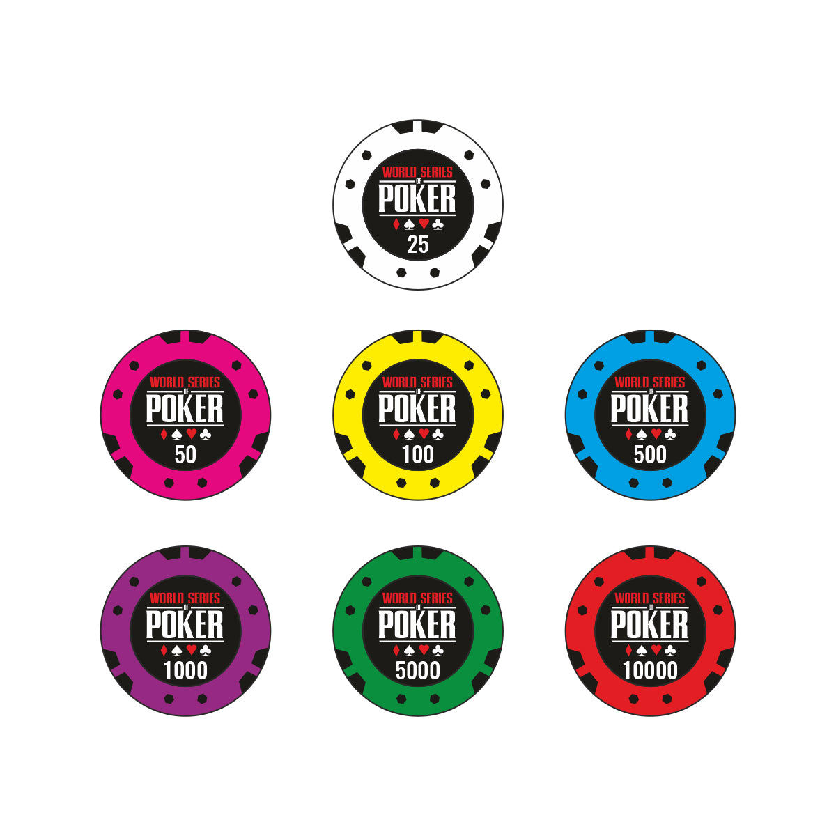 World Series Poker Set 500 | Luxury Black High Gloss Case